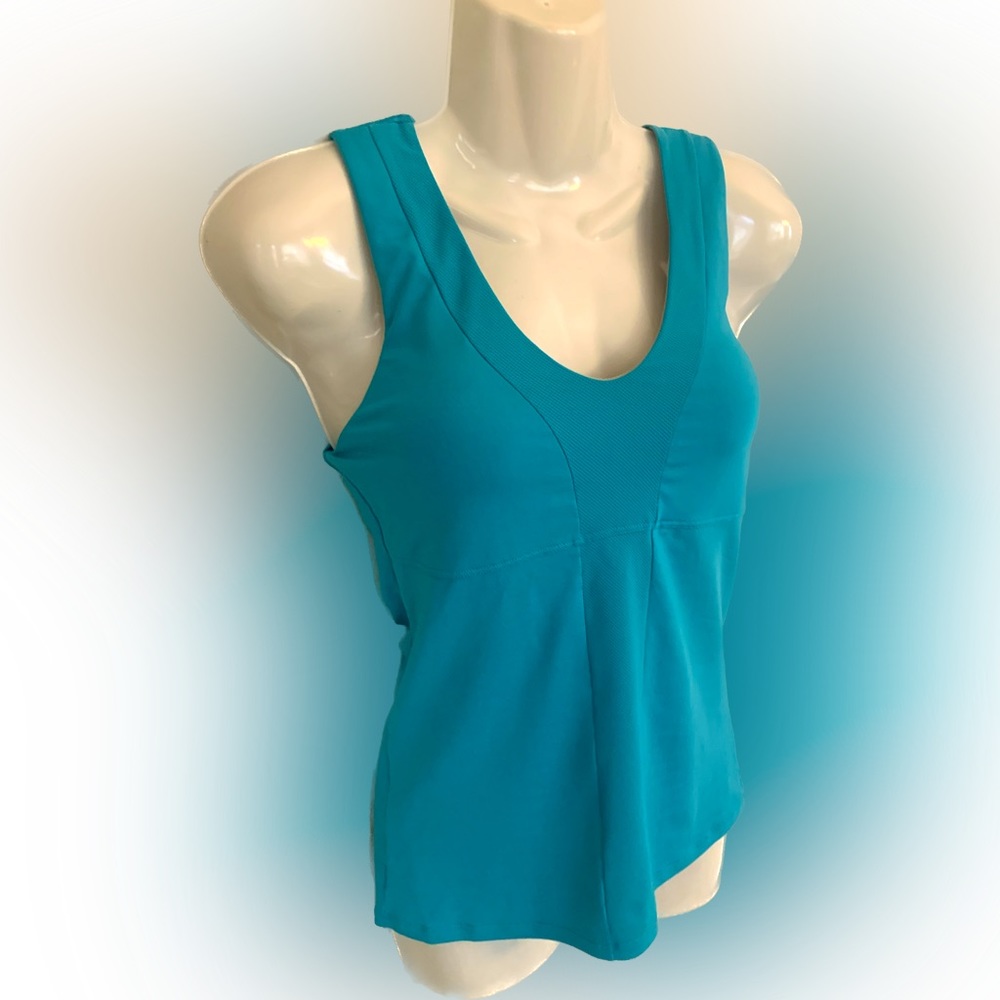 Vanity Fair Athletic Tank Sports Bra Top Turquoise Blue Women’s 34B M Medium